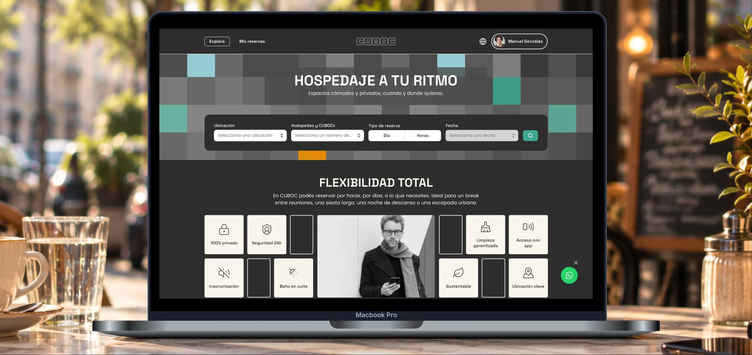 Diseño de la landing page de CUBOC